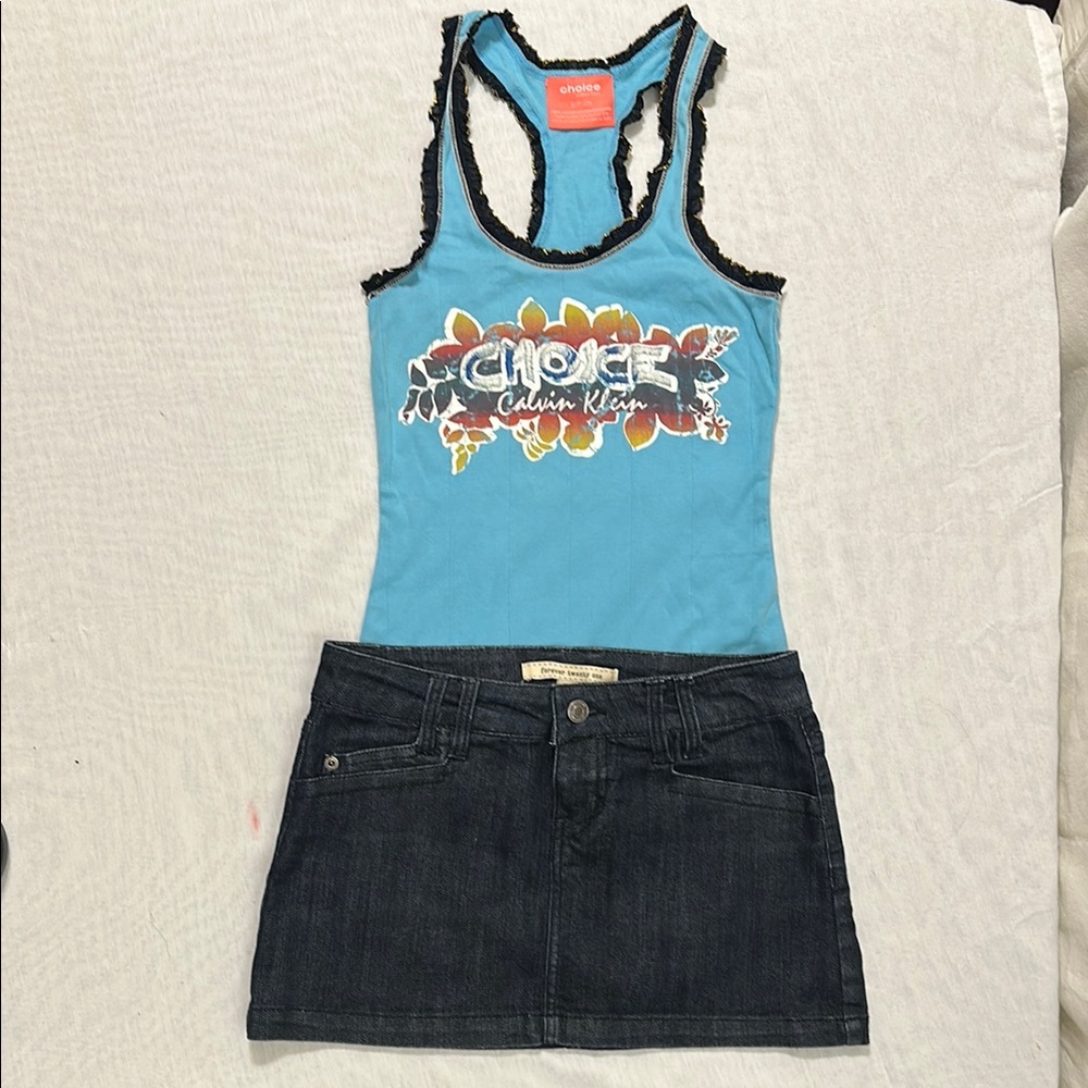 Calvin Klein Blue Tank Top (top only)